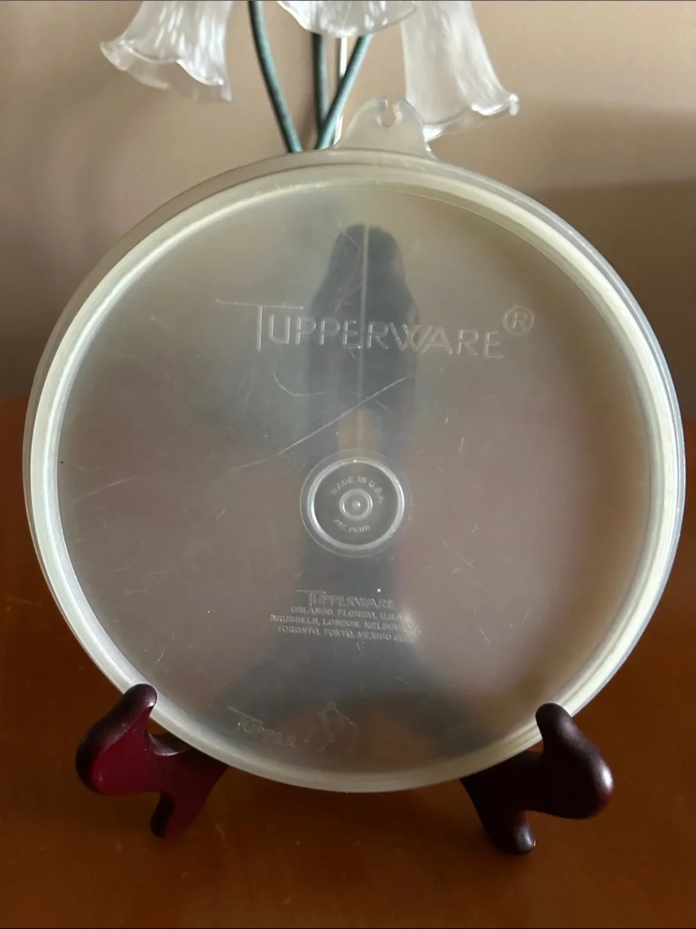 Vintage Tupperware Translucent Round Storage Lid